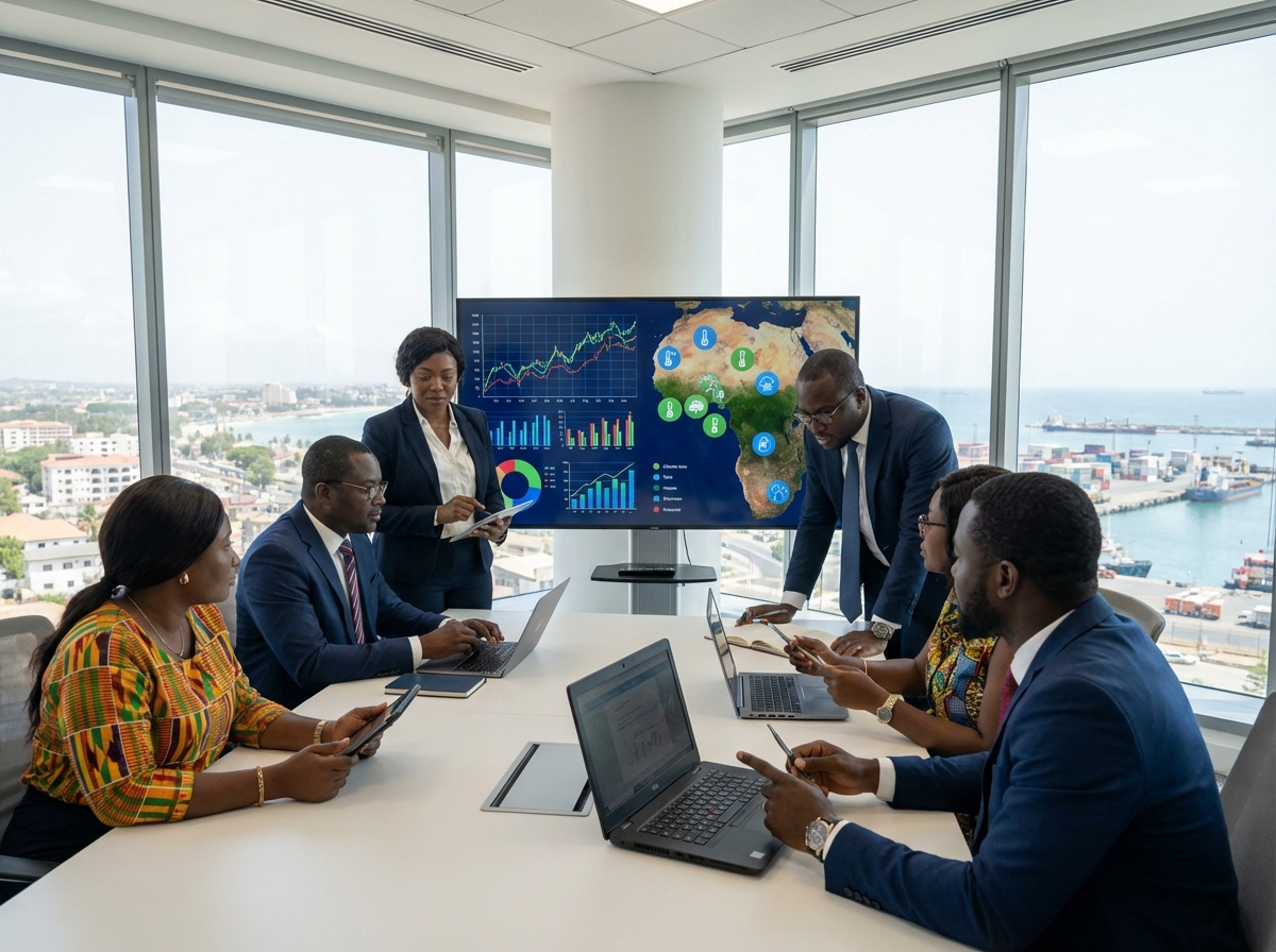 African professionals in a strategic meeting